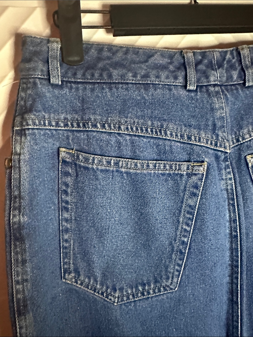 High-Rise Maxi Denim Skirt in Blue - Picture 8 of 8